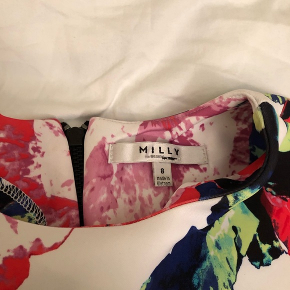 MILLY x DesigNation Floral Fit & Flare Scuba Dress - Picture 8 of 8